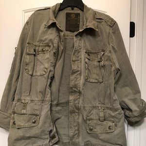 Lucky brand army green utility jacket